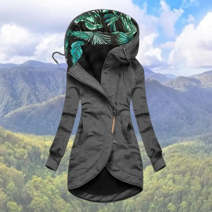 Hooded Zip-Up Winter Jacket For Women - Sally