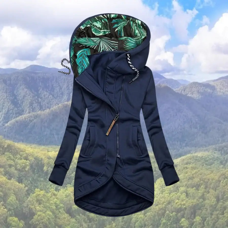 Hooded Zip-Up Winter Jacket For Women - Sally