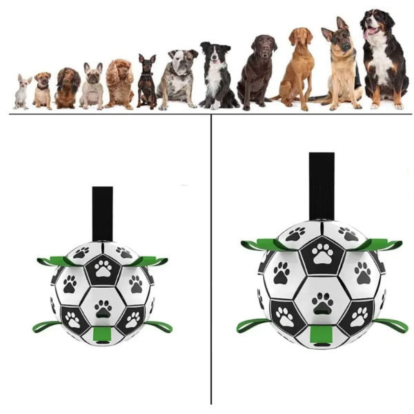Durable Dog Soccer Ball with Handles – TugBounce
