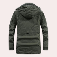Lined Men's Winter Jacket with Warm Hood - Logan