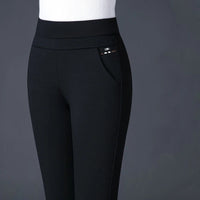 Rechte Damesbroek met Elastische Hoge Taille - Sophia
