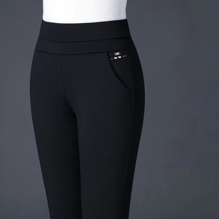 Rechte Damesbroek met Elastische Hoge Taille - Sophia