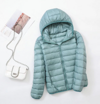 Ultra-Light Quilted Women's Jacket with Hood – Elara