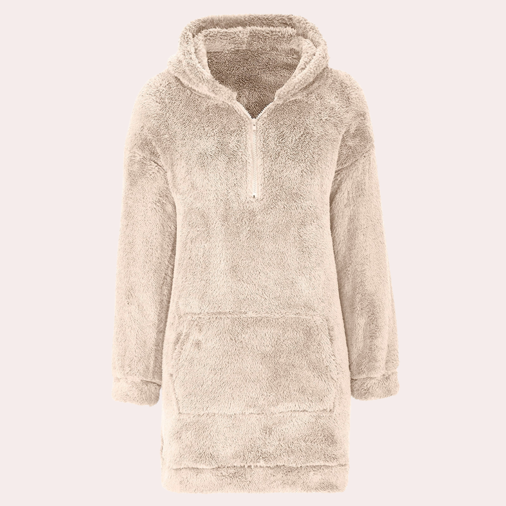 Soft Warm Winter Sweater with Zipper for Women - Maëlle