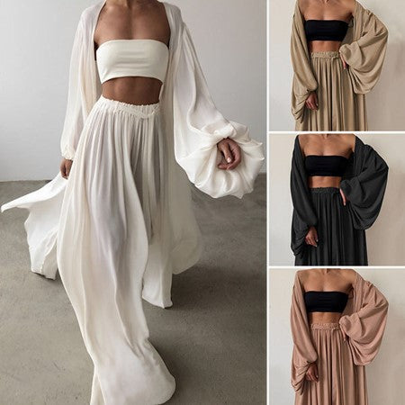 3-Piece Summer Set with Blazer, Pants & Top - Leonie