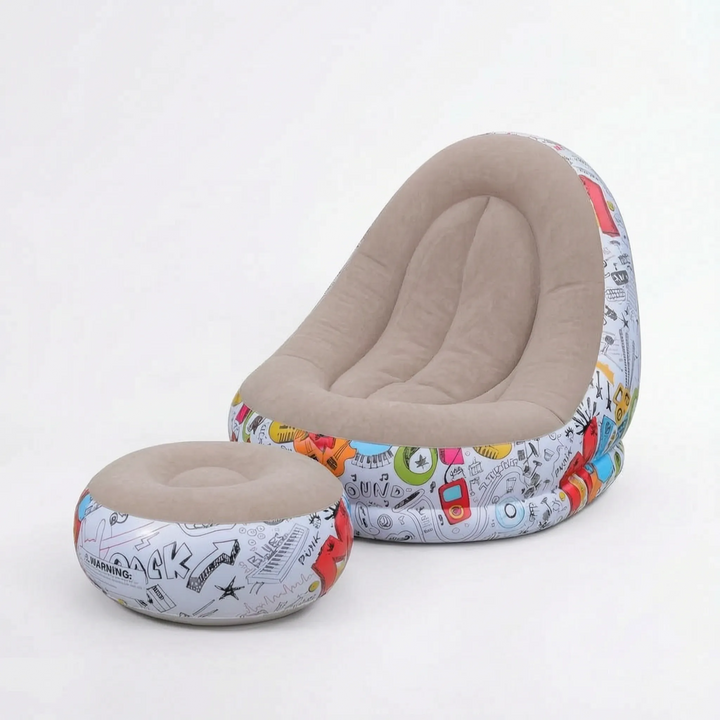 Inflatable Lounge Chair With Footrest - Aerolounge