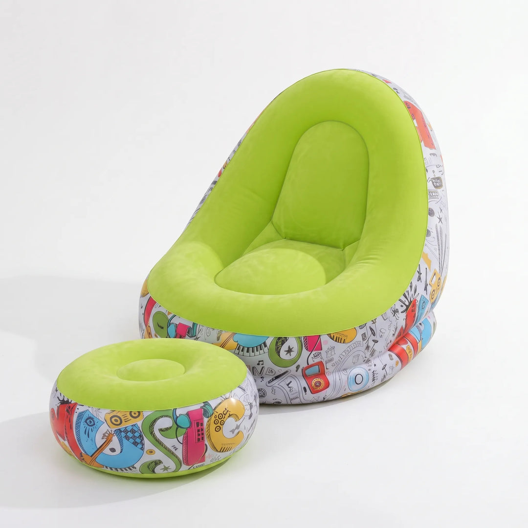 Inflatable Lounge Chair With Footrest - Aerolounge