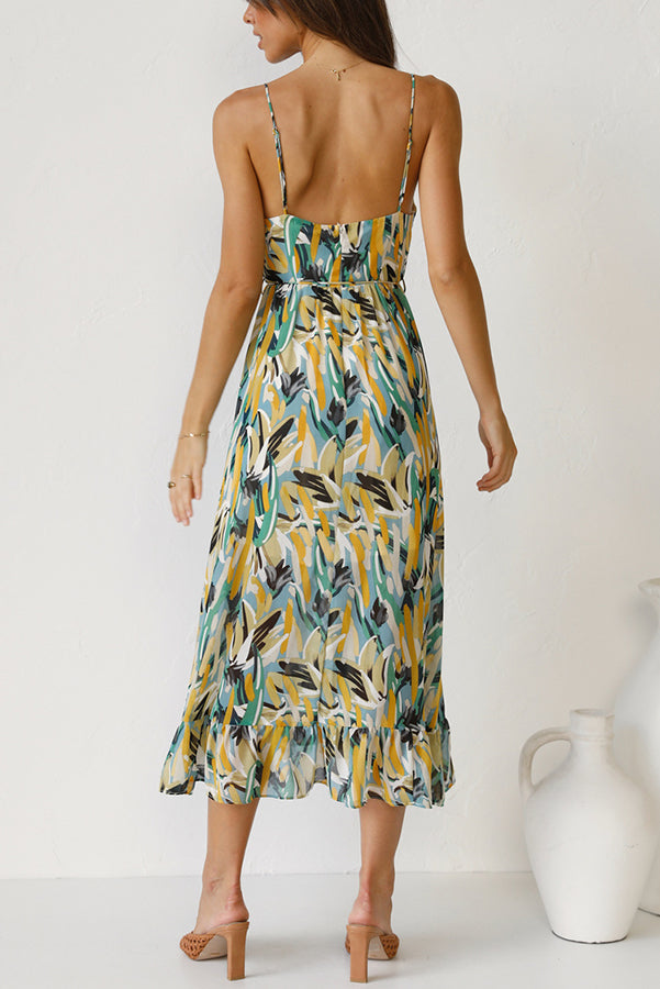 Light maxi summer dress with waist seam – Mira