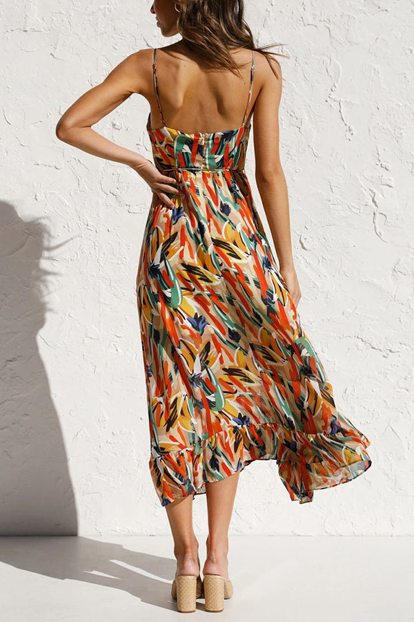 Light maxi summer dress with waist seam – Mira