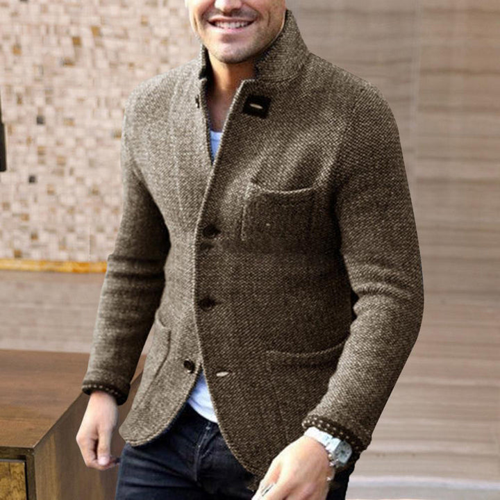 Knitted Men's Cardigan with Buttons - Sven
