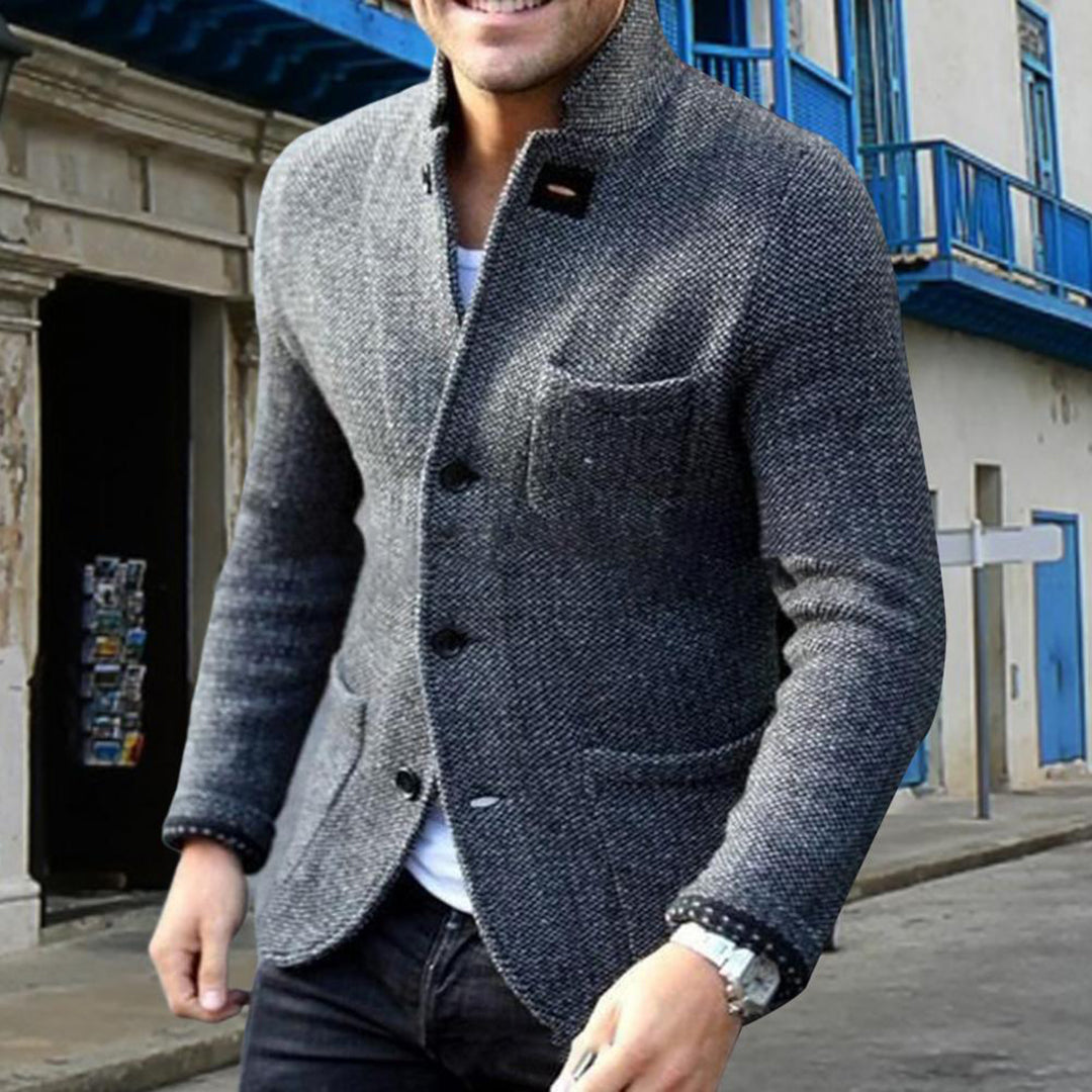 Knitted Men's Cardigan with Buttons - Sven