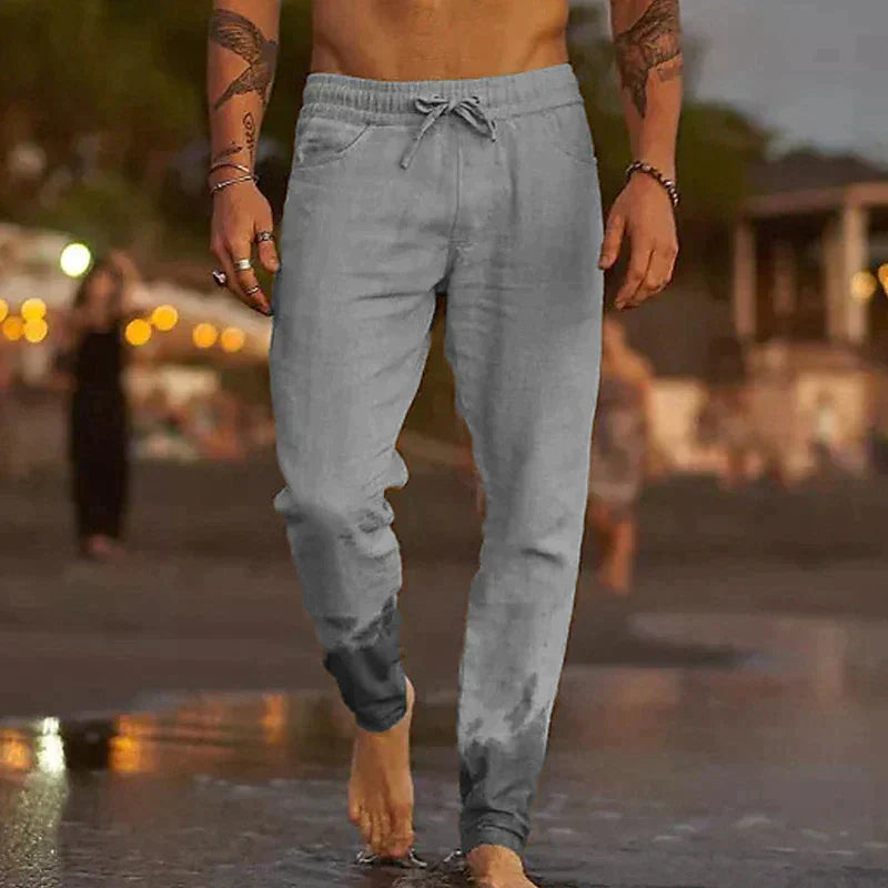 Stylowe lniane spodnie męskie - Theo