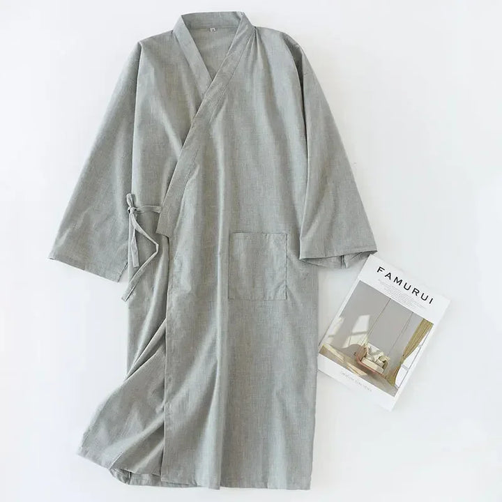 Japanese Kimono-Style Mens Dressing Gown - Blake