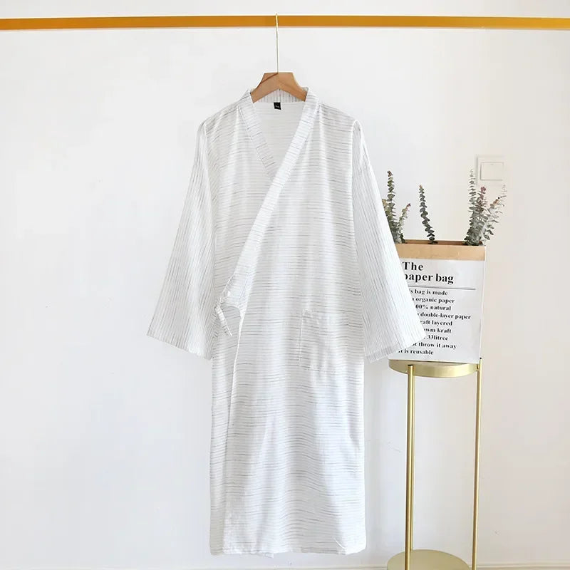 Japanese Kimono-Style Mens Dressing Gown - Blake