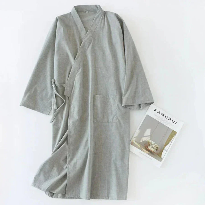 Japanese Kimono-Style Mens Dressing Gown - Blake