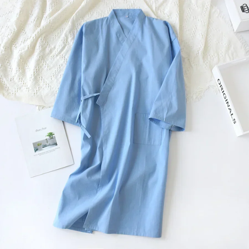 Japanese Kimono-Style Mens Dressing Gown - Blake