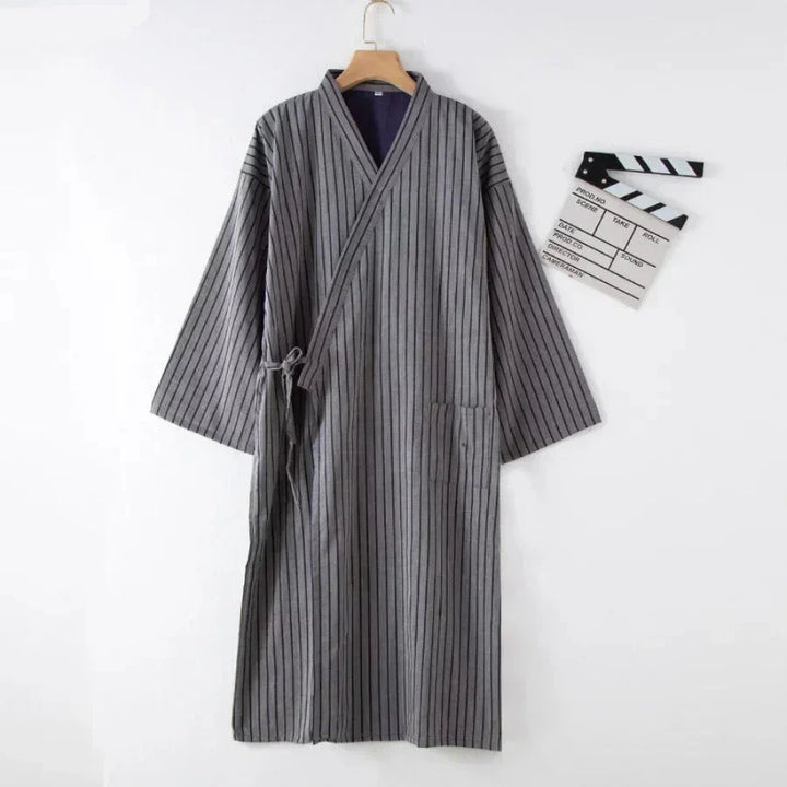 Japanese Kimono-Style Mens Dressing Gown - Blake