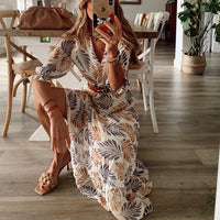 Luchtige Zomerjurk met Bladprint - Livia