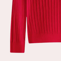 Sweter z dekoltem w serek z detalami na guziki dla kobiet - Marit