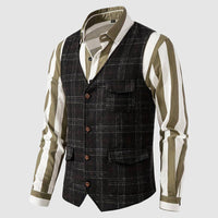 Vintage Heren Gilet met Ruitpatroon – Henri