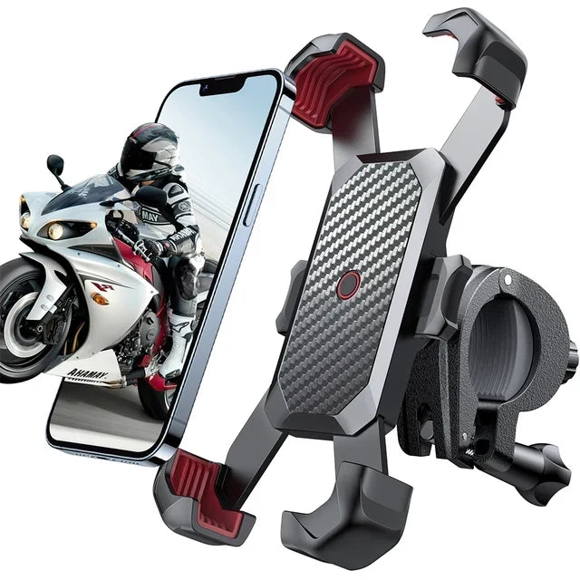 Schokbestendige fiets- en motorfietstelefoonhouder met 360° rotatie 2