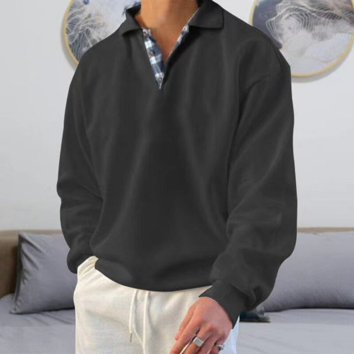 Light men's autumn sweater with a loose fit – Benedikt