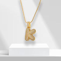 Bubble Letters Ketting met Hanger - LuxeLette