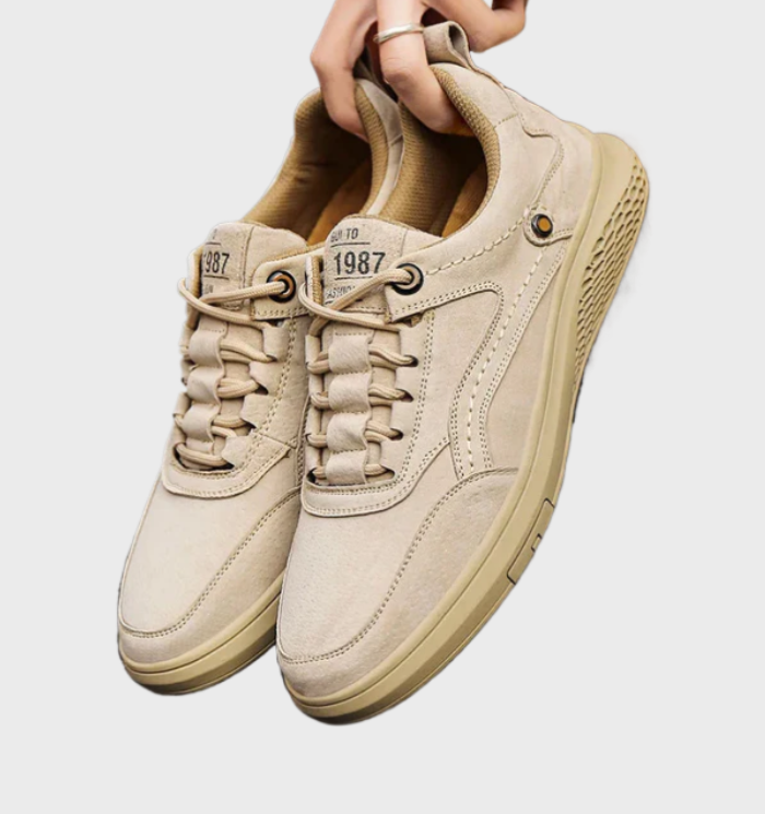 Luksusowe skórzane sneakersy z sznurowaniem - Victor