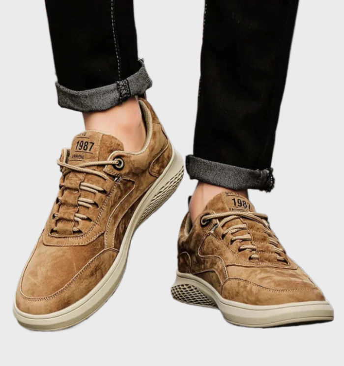Luksusowe skórzane sneakersy z sznurowaniem - Victor