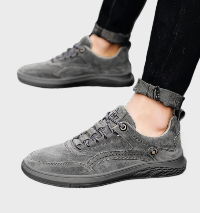 Luksusowe skórzane sneakersy z sznurowaniem - Victor