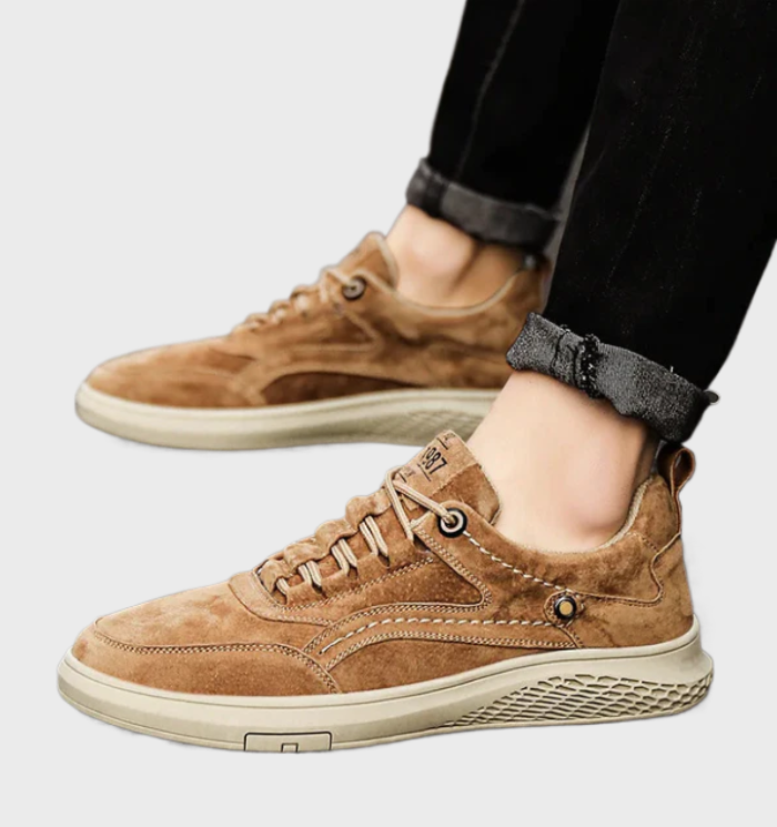 Luksusowe skórzane sneakersy z sznurowaniem - Victor