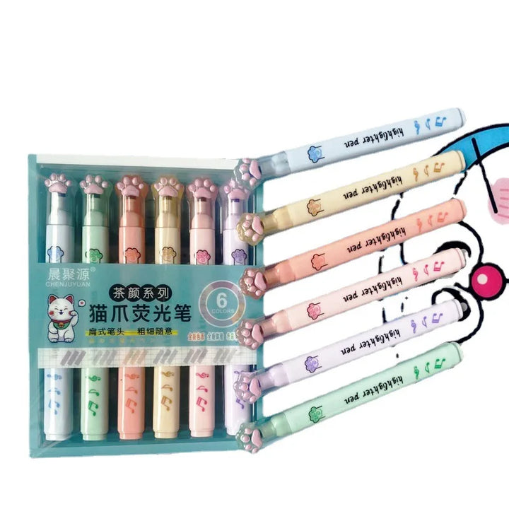 Kattenpootjes Pastel Markeerstift Set - Pawsima