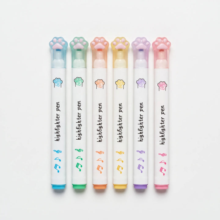 Kattenpootjes Pastel Markeerstift Set - Pawsima