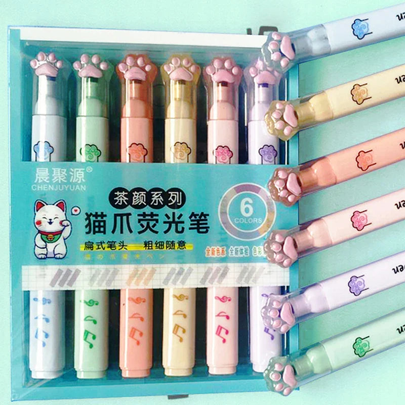 Kattenpootjes Pastel Markeerstift Set - Pawsima