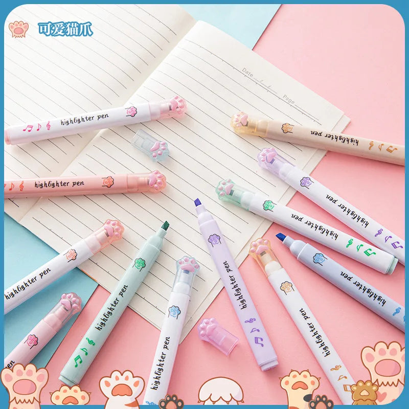 Kattenpootjes Pastel Markeerstift Set - Pawsima