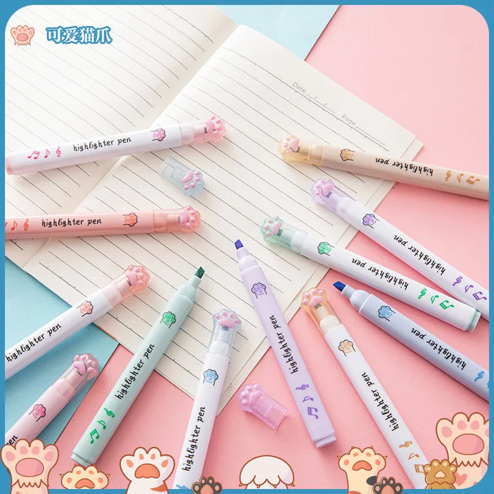 Kattenpootjes Pastel Markeerstift Set - Pawsima