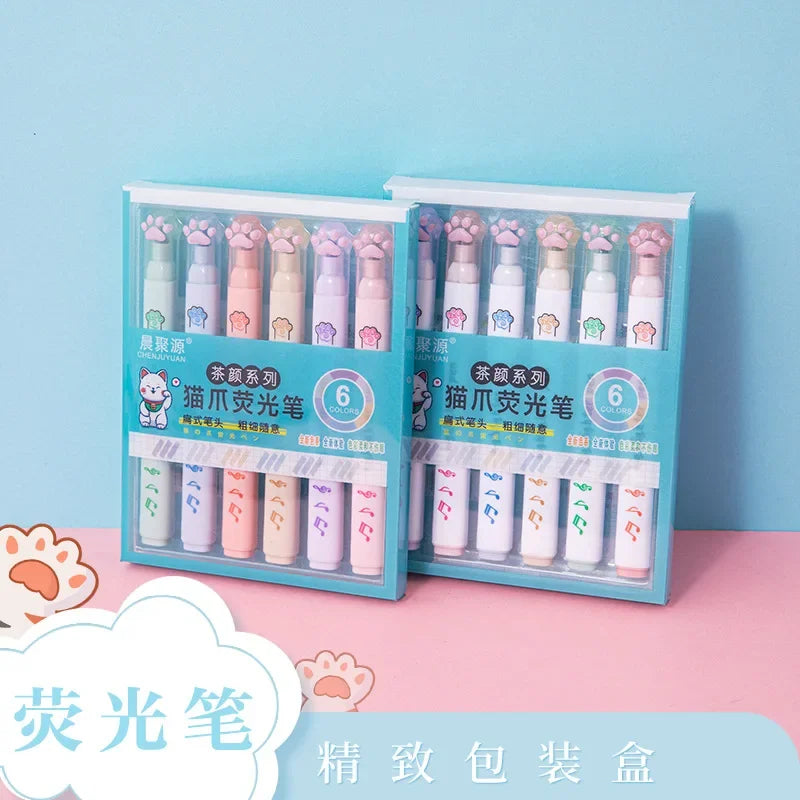 Kattenpootjes Pastel Markeerstift Set - Pawsima