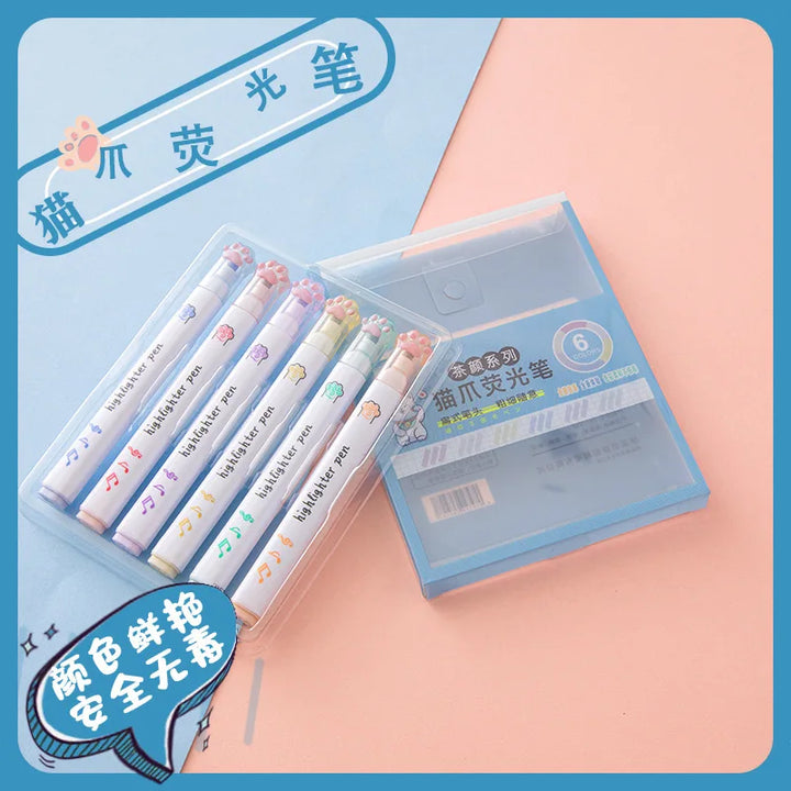 Kattenpootjes Pastel Markeerstift Set - Pawsima