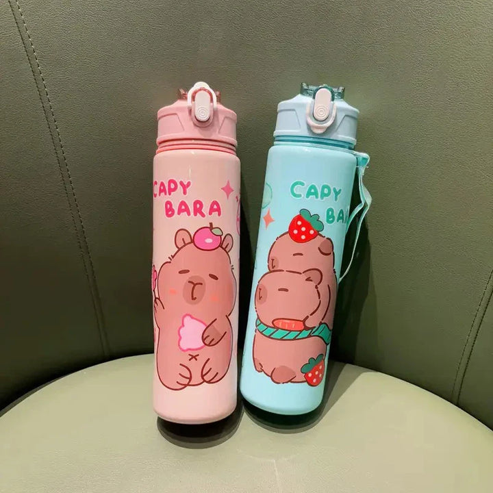 Kinder Drinkfles Met Rietje En Capibara Print - Capyflow