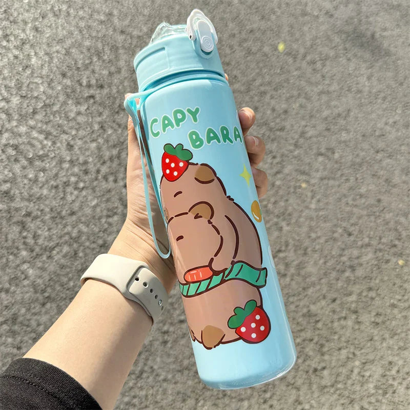 Kinder Drinkfles Met Rietje En Capibara Print - Capyflow