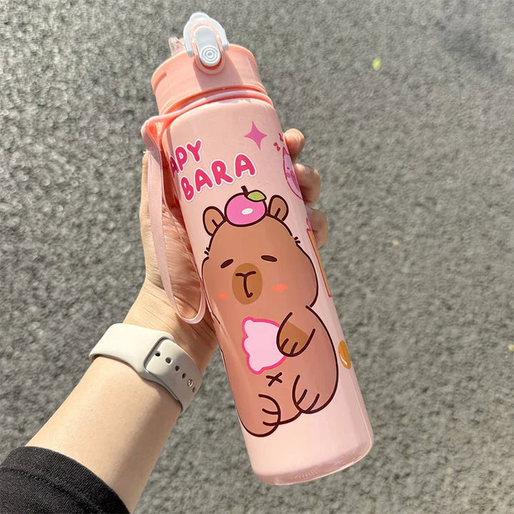 Kinder Drinkfles Met Rietje En Capibara Print - Capyflow