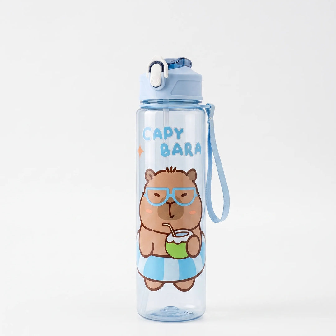 Kinder Drinkfles Met Rietje En Capibara Print - Capyflow