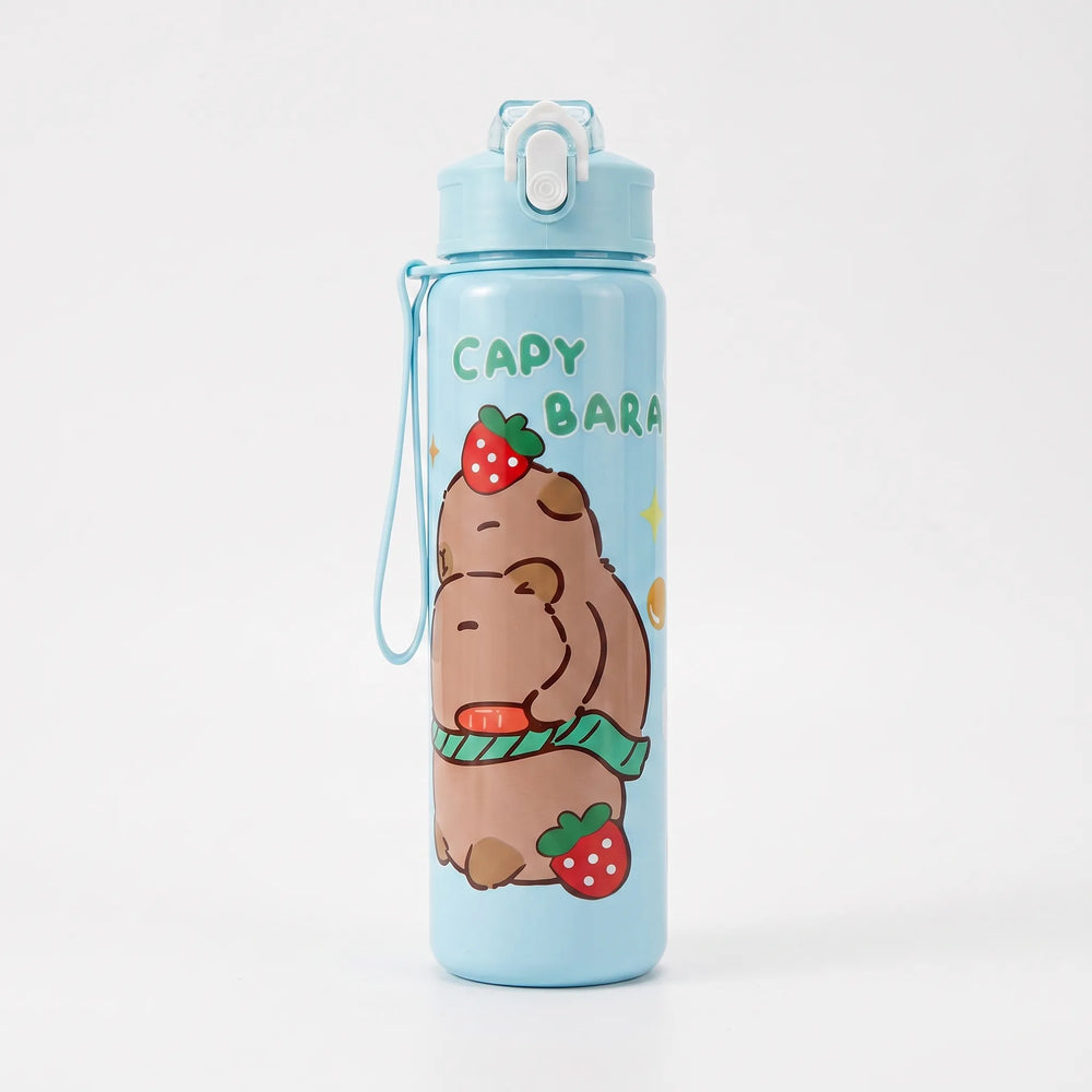 Kinder Drinkfles Met Rietje En Capibara Print - Capyflow