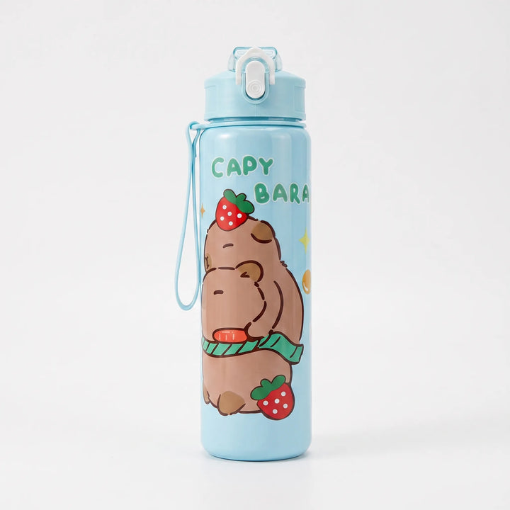 Kinder Drinkfles Met Rietje En Capibara Print - Capyflow