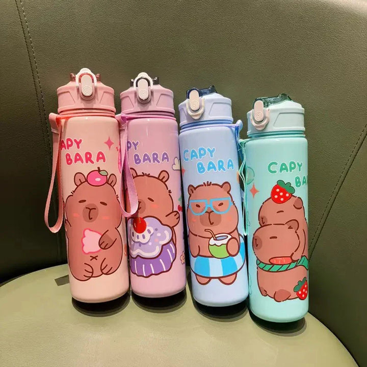Kinder Drinkfles Met Rietje En Capibara Print - Capyflow