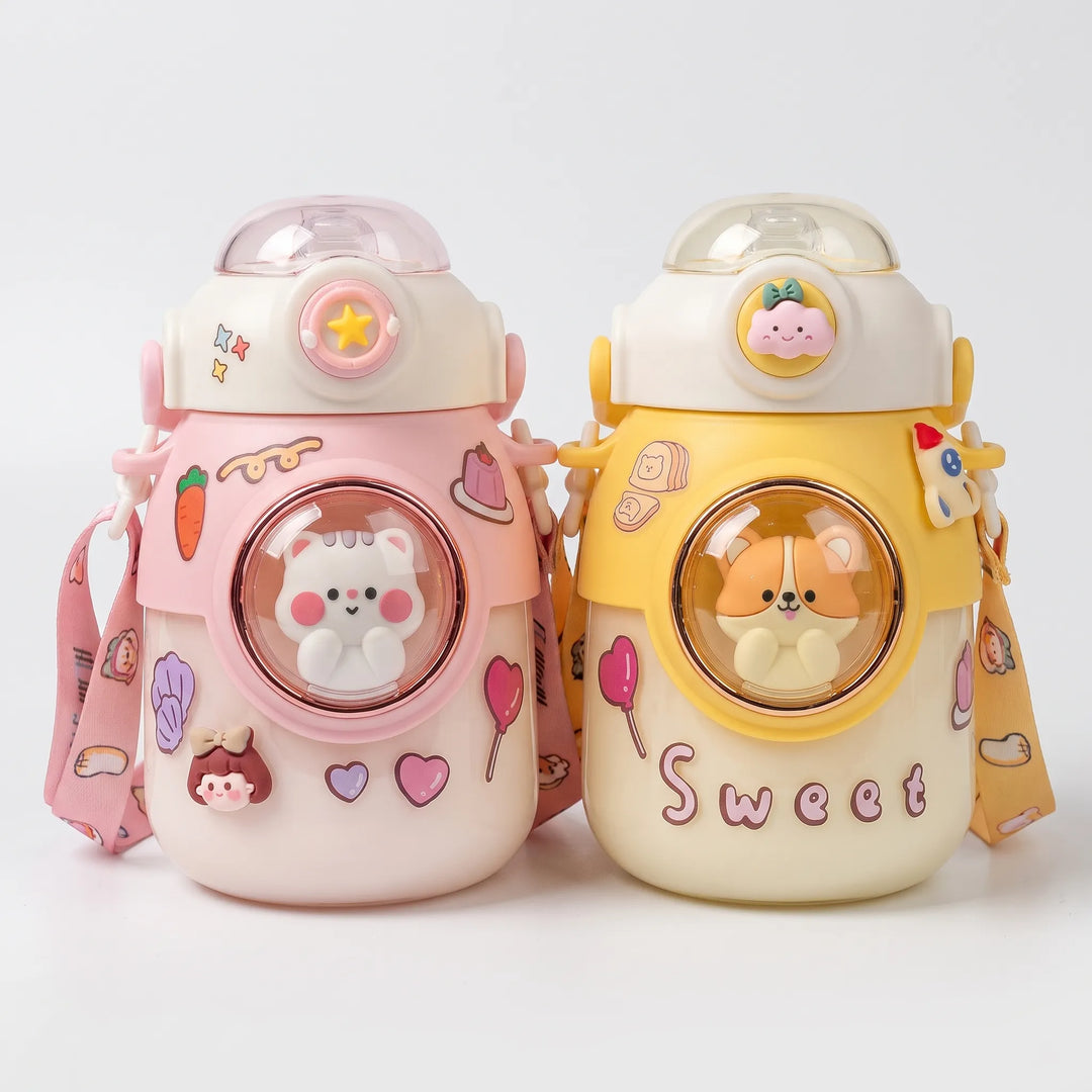 Kinderdrinkfles Met Cartoonfiguur - Bubblio