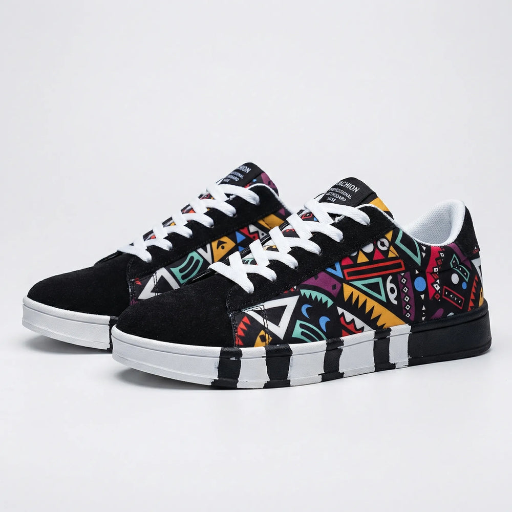 Kleurrijke Sneaker Met Grafisch Allover-Patroon - Bernard