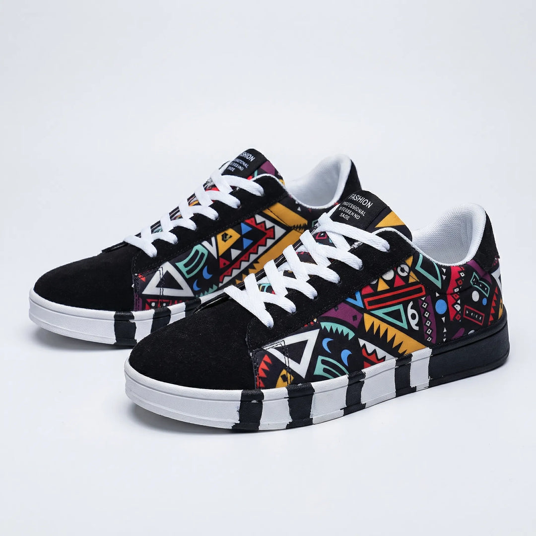 Kleurrijke Sneaker Met Grafisch Allover-Patroon - Bernard