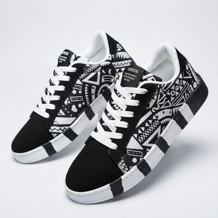 Kleurrijke Sneaker Met Grafisch Allover-Patroon - Bernard