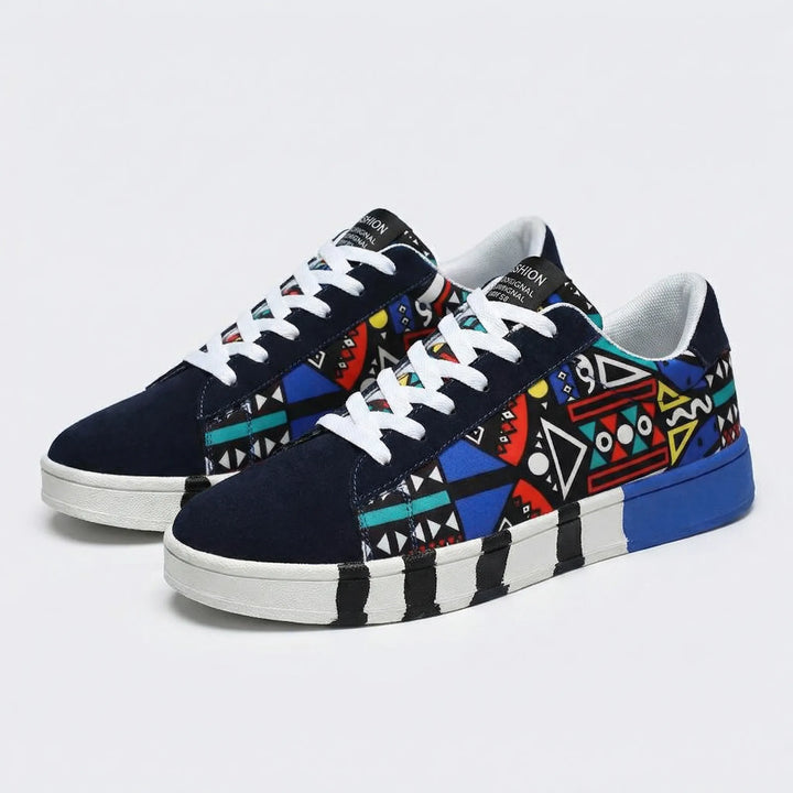 Kleurrijke Sneaker Met Grafisch Allover-Patroon - Bernard